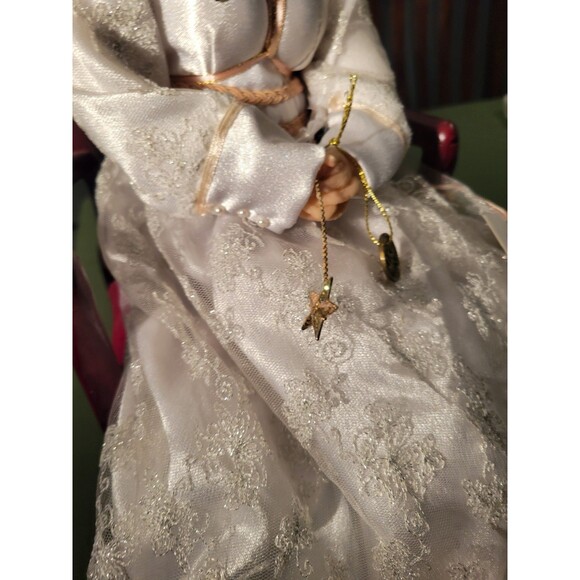 JACQUELINE KENTS FAIRY GODMOTHER Breast Cancer Fairy 2005 With Wooden Chair - Picture 9 of 16